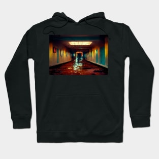 Scary Hotel Hallway Flooded With Water /  Art Styles Different Hoodie